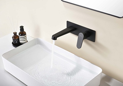 Смеситель для раковины Aquatek Оберон AQ1213MB черный матовый