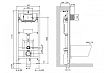 Инсталляция для унитаза BelBagno BB001-120/BB005-PR-CHROME с кнопкой, хром