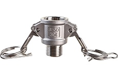 Камлок тип B (розетка; наружная резьба BSP; 12 мм-1/2&quot;; нержавеющая сталь) TITAN LOCK TL50BSS
