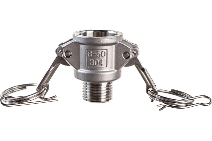 Камлок тип B (розетка; наружная резьба BSP; 12 мм-1/2"; нержавеющая сталь) TITAN LOCK TL50BSS
