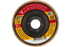 Лепестковый торцевой круг БАЗ 36563-115-80 для шлифования тип КЛТ 1 KK19XW зерно-электрокорунд нормальный P80 115x22 мм