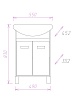 Мебель для ванной Onika Гамма 55 см венге луизиана/ясень шимо светлый