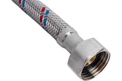 Подводка для воды СТМ сталь 1/2", гайка-гайка, 150 cм CWFHF150