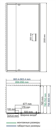 Душевой уголок WasserKRAFT Berkel 48P20 90x80