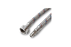 Подводка для смесителя Damento с нержавеющим оплетением, в ПВХ оболочке, 1/2&quot;, М10, 100 см, короткая 003853