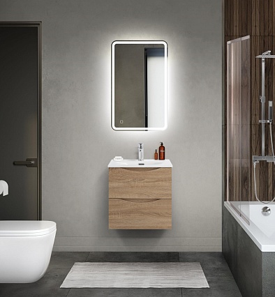 Тумба с раковиной BelBagno Marino-Cer-Mini 50 см Rovere Bianco