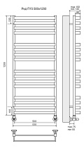 Полотенцесушитель водяной Terminus Рид П16 500x1200, 4670078513458