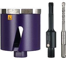 Коронка алмазная по бетону LASER SDS+ 82 мм, с магнитным хвостовиком Kronger KS20082