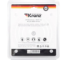 Диск пильный по дереву 185x30/20 мм, 40 зубьев Kranz KR-92-0111