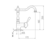 Смеситель для кухни Rav Slezak Labe L508.5/8SM