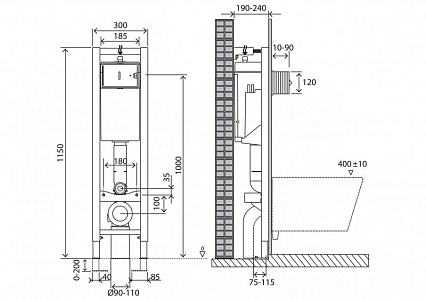 Инсталляция для унитаза BelBagno BB003-30