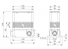 Смеситель для душа Caprigo Fonte 12-551 с девиатором, хром