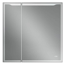 Зеркальный шкаф Art&Max Merano 80x80 см AM-Mer-800-800-2D-R-DS-Fс  подсветкой, анти-пар, правый