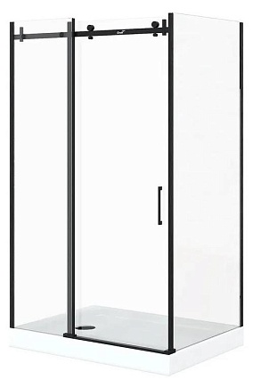 Душевой уголок Cerutti CEZARES120B 120x90 прозрачный, черный