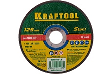 Отрезной абразивный круг Kraftool по металлу для УШМ 125x1.6x22.23 мм 36250-125-1.6