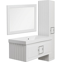Зеркало La Fenice Cubo 100x80 см белый матовый FNC-02-CUB-B-100-80