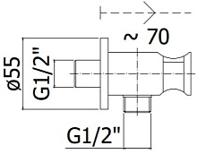 Шланговое подключение Paffoni ZSUP031BO матовый белый