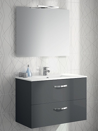 Мебель для ванной Jacob Delafon Ola 80 см серый антрацит
