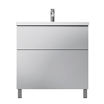 Тумба с раковиной Am.Pm Gem 80 см напольная, белый глянец