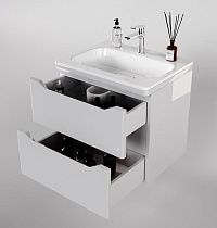 Мебель для ванной Style Line Марелла Люкс Plus 60 см подвесная, белый глянец