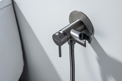 Смеситель Aquatek Европа AQ1021BGM с гигиеническим душем, оружейная сталь Смеситель Aquatek Европа AQ1021BGM с гигиеническим душем, оружейная сталь