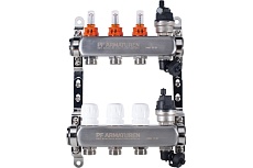 Коллекторная группа PROFACTOR нержавеющая сталь, с расходомерами авто/воздухотвод 1х3 вых 3/4 ЕК PF MB 807.3