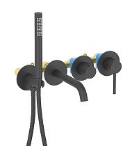 Смеситель для ванны Aquatek Европа AQ1344MB черный матовый