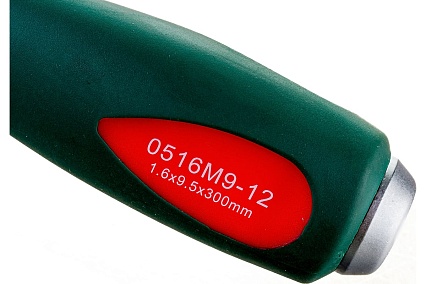 Силовая отвертка Hans шлиц, с металлическим затыльником 9*300мм 0516M9-12