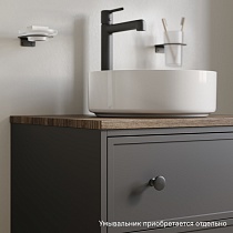 Мебель для ванной Iddis Torr 60 см со столешницей МДФ, макадамия орех, темно-серый