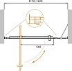 Душевая дверь Cezares MOLVENO-BA-11-100+20-C-Cr-IV 120x195 прозрачная