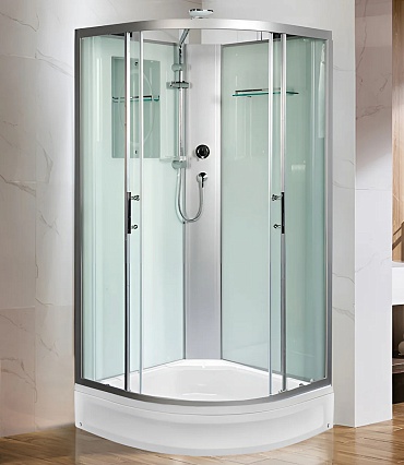 Душевая кабина WeltWasser WW500 WERRA XL 1001 100x100 хром, прозрачное 10000014048