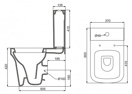 Бачок для унитаза BelBagno Marco BB118T