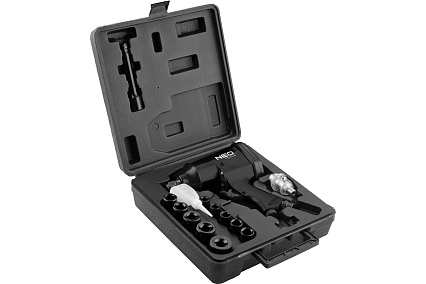 Пневматический ударный гайковерт Neo Tools 1/2", 320 Нм, с головками 14-502
