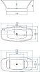 Акриловая ванна Aquanet Family Smart 170x78 см, 88778-MW белый матовый