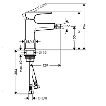 Смеситель для биде Hansgrohe Metropol 32520000