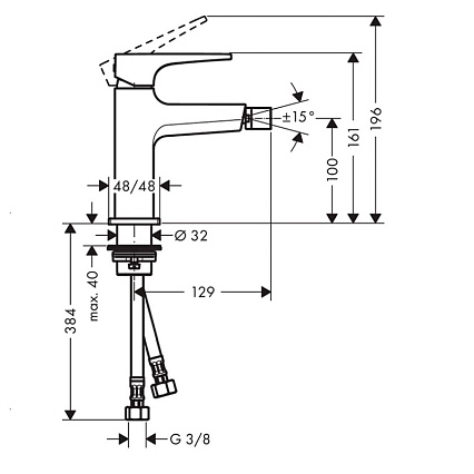 Смеситель для биде Hansgrohe Metropol 32520000