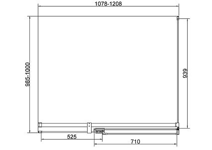 Душевой уголок Vincea Экстенза (Extenza) VSR-4EX111210CL 110/120x100 хром, прозрачное