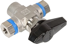 Шаровой кран Hy-Lok t серии из нержавеющей стали SS 316, трехходовой, NPT 1/4&quot; внутр T3-F-4N-2N