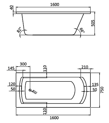 Фронтальная панель Santek Монако XL 160x75