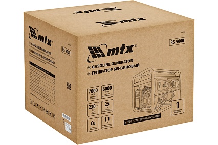 Генератор бензиновый MTX RS-9000, 7 кВт, 230В, ручной стартер 946155