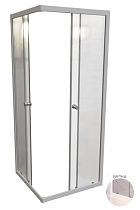 Душевой уголок Радомир Берген SQ 100x100 прозрачный, профиль белый 1-09-1-0-0-3480