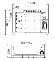 Акриловая ванна Gemy G9226 K 172x121 см