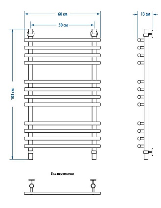 Полотенцесушитель водяной Energy Ideal 100x50