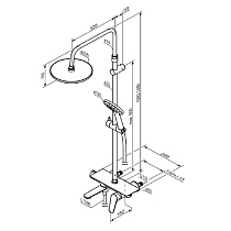 Душевая стойка Damixa Jupiter 977730300 черный