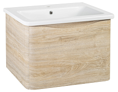 Тумба с раковиной Runo Тоскана 60 см светлое дерево