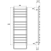 Полотенцесушитель электрический Point PN09152E П12 50x120 хром