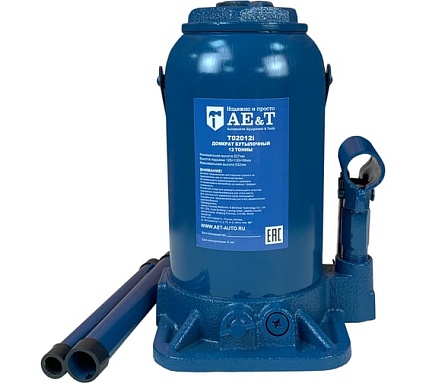Домкрат бутылочный AE&T двухштоковый, 12т T02012i