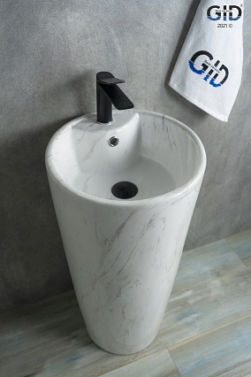 Раковина Gid Nb131wgs 40 см белый глянец