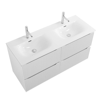 Тумба с раковиной BelBagno Uno 120 см, 4 ящика, Bianco Opaco