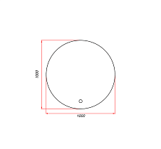 Зеркало ЗОВ 100x100 см с подсветкой ZD100